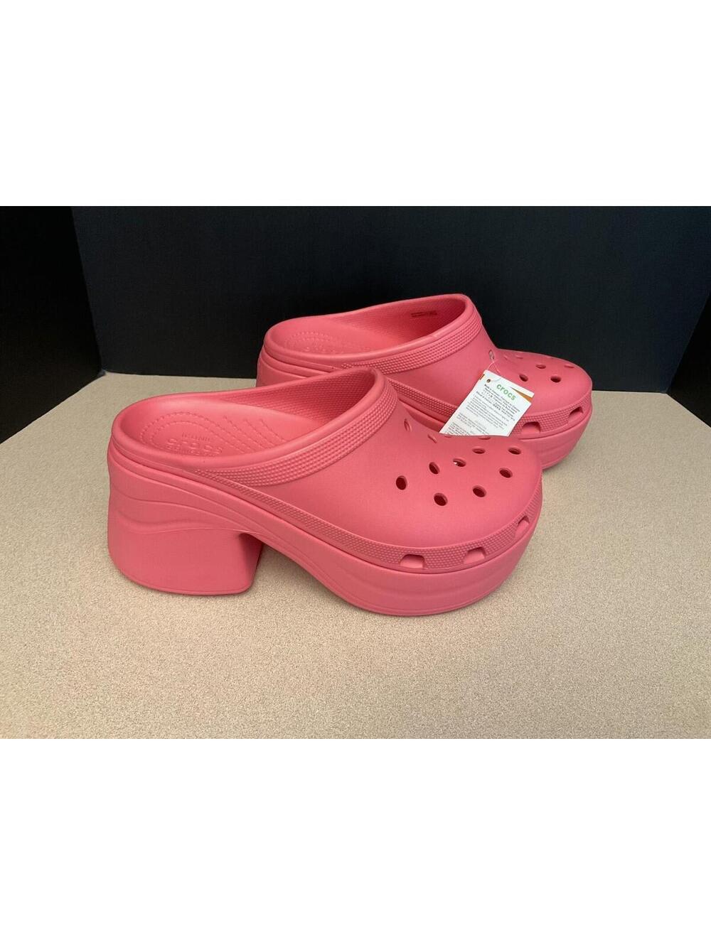 New! Womens Crocs Siren Clog High Heeled Platform Hyper Pink. Size 11. Awesome!